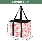Watermelon Reusable Grocery Bags Large Shopping Tote Bag with Reinforced Bottom Board, Water Resistant Foldable Storage Bags 