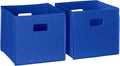 RiverRidge Folding Storage Bins with Handles Blue Cube Storage Organizer for Closet, Bedroom & Playroom - Closet Organizers a