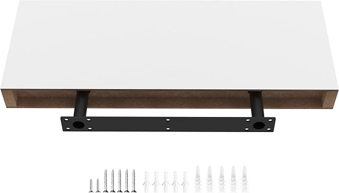 Ballucci Floating Shelf, 36" Wood Wall Shelf with Invisible Brackets for Bathroom, Living Room, Bedroom, Kitchen, Nursery, 6"