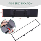 Universal Clip-on Wide Angle Mirror, Panoramic Flat HD Rearview Mirror, Anti Glare, Clear Tint, Accessories for Car SUV Trucks Vehicles (12"*3") 2-Pack