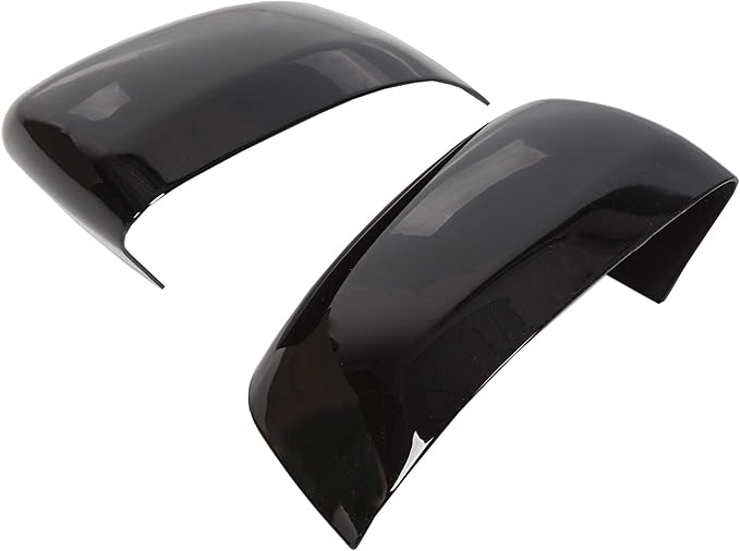 ALMULOO Pair Mirror Covers Compatible with 2011-2020 Jeep Grand Cherokee/Dodge Durango Top Half Side Door Rearview Mirror Cap Glossy Black Trim 2Pcs