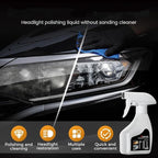 HISKI Headlight Restoration Kit with Ceramic Coating, Automotive Headlamp Restoration Fluid Kit, Headlight Restoration Kit,Mu
