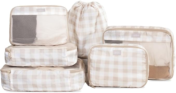 Jadyn Packing Cubes for Travel, 6-Piece Large Packing Cube Organizer Set for Suitcase, Duffel Bag, Luggage, Multiple Sizes Tr