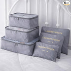 6 Set Travel Packing Cubes for Luggage – Laundry Pouch Organizer Bags, Lightweight Storage Pouches for Clothes, Shoes, and To