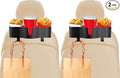 3-in-1 Car Headrest Backseat Organizer with 3.7" Backseat Cup Holder for Car, Seat Back Organizer with Hooks (2pc)