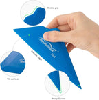 NEWISHTOOL 5-Pack Car Tint Tools Triangle Squeegee, 70A Hardness Blue Contour Corner Scraper Tool with Multi-Edge, Window Tint Squeegee for PPF, Car Wrapping, Window Film Application