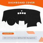 KEYOOG Dashboard Cover Dash Mat Fit for Fo-rd Fiesta 2019-2009 (Without (NAV) Navigation Models),Car Dash Board Mat Anti-Glar