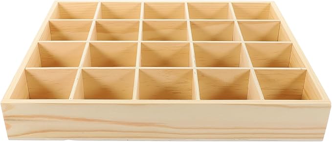 Baluue Underwear Storage Case with 20 Compartments Stackable Drawer Organizer for Socks Panties and Accessories Space-Saving 