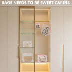 5 Pack Clear Dust Bags For Handbags,5-Sizes Purse Storage Organizers,Purse Protector Storage Bag with Zipper and Handle for c