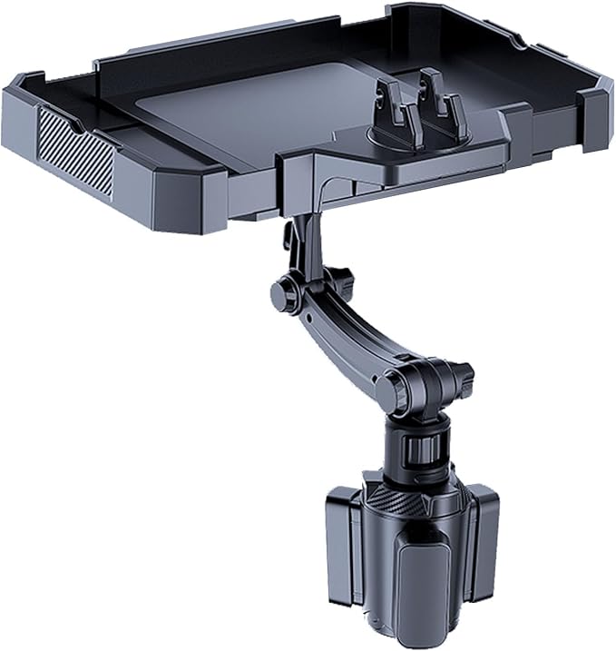 5 in 1 Car Cup Holder Tray Expander, Detachable Food Table Tray with Solid Base, 7.9~9.8 inch Expandable Car Travel Cup Coffe