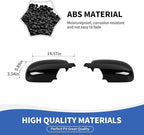 RAZPOY Rearview Mirror Cover Side Mirror Shell Trim Compatible with Chevy Silverado & Suburban & Tahoe & GMC-Yukon & GMC-Sierra & Cadillac Escalade 2007-2013, Black