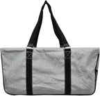NGIL Extra Large Utility Tote Reusable Grocery Bag Oversized Collapsible for Groceries, Storage, Picnic, Beach (Silver Glitter- Silver)