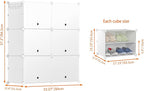 HOMIDEC Shoe Rack, 6 Tier Shoe Storage Cabinet 24 Pair Plastic Shoe Shelves Organizer for Closet Hallway Bedroom Entryway