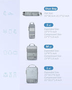BAGSMART 6 Set /4 Set/2 Set Compression Packing Cubes for Travel, Lightweight Luggage Organizer Bags, Durable Space Saver Bag