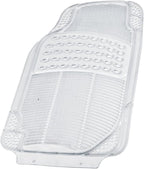 BDK 4-Piece Rubber Transparent Clear Floor Mats Heavy Duty for Front & Rear Car Truck Van SUV, All Weather Protection, Universal Fit