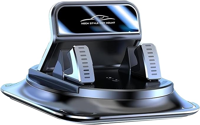360 Degree Phone Holder Rotating Car, Dashboard Cell Phone Holder, Non-Slip Navigation Bracket, Universal for Most Cars (Black)