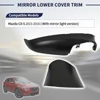 Mirror Lower Cover Trim ＆ Base Kit Right Passenger Side Fit for Mazda CX-5 2015 2016 (With Mirror Light Version), Rearview Wing Bottom Cap Lower Holder Frame House ＆ Triangle Base Assembly