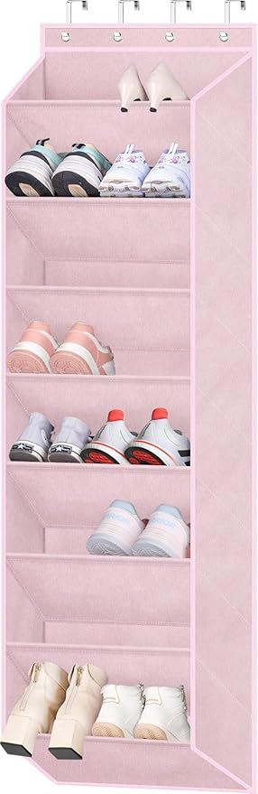 SLEEPING LAMB Over The Door Shoe Organizer for Closet, Kids Sneaker Storage for Hanging Shoe Rack for Door with Large Deep Po