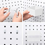 Patelai 8 Packs Pegboard Bins with Hooks and Labels, Pegboard Baskets Kit DIY Accessories Workbench Bins for Organizing Hardw