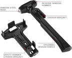 2-Pack Car Safety Hammer, 3-in-1 Auto Emergency Escape Hammer with Window Breaker and Seat Belt Cutter, Striking Black Emerge