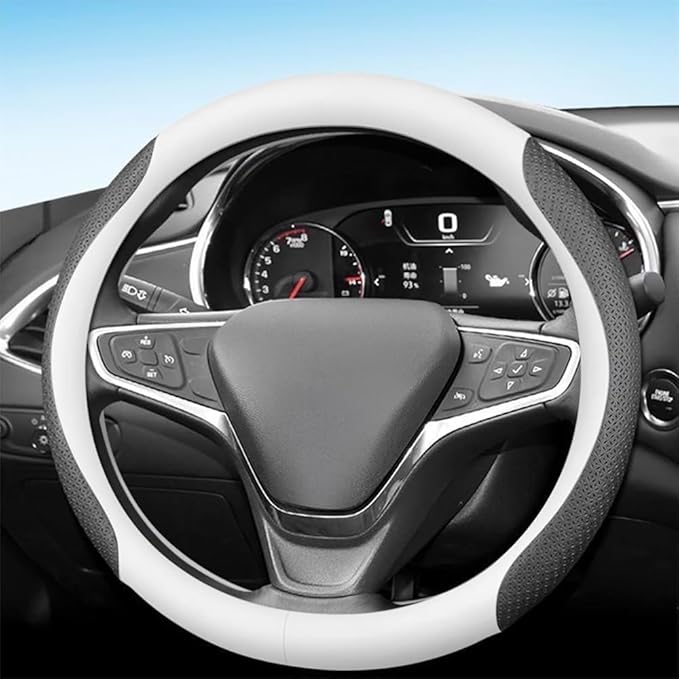 HAOTULE Nappa Leather Slim and Stylish Steering Wheel Cover, for Ford Steering Wheel Cover Accessories Interior Modification,
