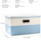 PRANDOM Large Foldable Storage Boxes with Lids [3-Pack] Fabric Collapsible Storage Bins Organizer Containers Baskets Cube wit