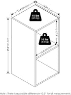 Furinno Pelli Cubic Storage Cabinet, 2x1, Espresso