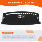 KEYOOG Dashboard Cover Dash Mat Fit for Fo-rd Escape 2024-2020 (Without HUD Models),Car Dash Board Mat Anti-Glare Carpet,Non-
