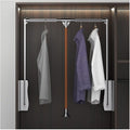 Pull Out Clothes Rail Extendable Pull Out Closet Rod - Stainless Steel Wardrobe Rail Tube, Pull-Down Clothes Organizer with S