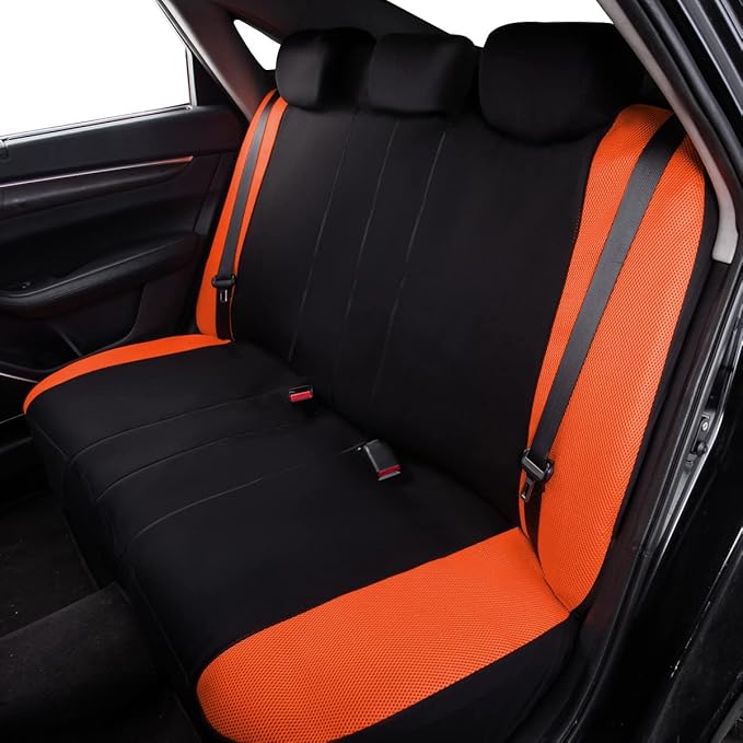 Flying Banner Butterfly car seat Covers ful Set Fashion Universal Lady Woman Female Rear Bench Split Colorized (Full Set, Ora