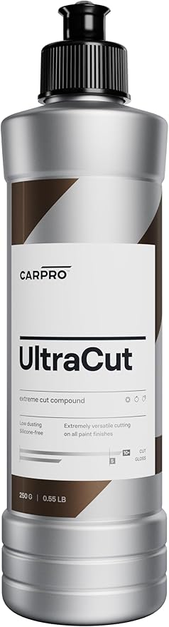 CARPRO UltraCut - 250ml - Extreme Cut Compound, Low Dusting, Minimal Hazing, for Rotary or DA Polishing with Long Work Time