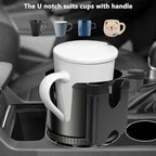 Cup Holder Expander, Adjustable Car Cup Holder for Car with Phone Holder, Automotive Cupholders for for Yeti, Hydro Flasks Bottle with Expandable Base, Cars Cupholder Insert