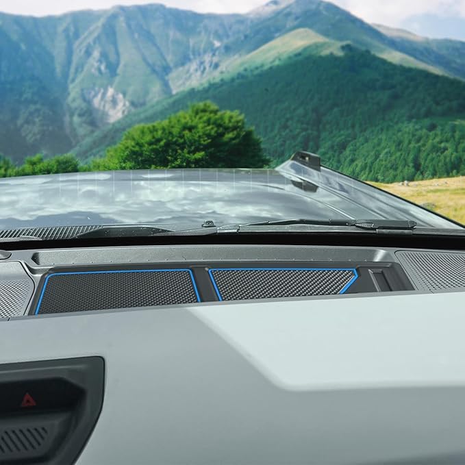 auovo Dash Cover Tray Fit for Ford Bronco Accessories 2026 2025 2021 2022 2023 2024 Anti-Slip Silicone Dashboard Compartments