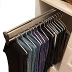 Closet Clothes Hanger Rail,Pull-Out Closet Rod 30-60cm,Wardrobe Clothing Rail,Closet Organizer Rack for Pants and Coat (700mm