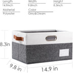 PRANDOM Foldable Storage Bins with Handles [3-Pack] Fabric Collapsible Storage Boxes Baskets Cubes Containers with Handles fo