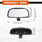 2PCS Car Blind Spot Mirror, Rectangle HD Glass Wide Angle Rear Mirror, Adjustible Auto Exterior Blindspot Side ViewMirror, Universal for Car Truck Automobile SUV (Black)