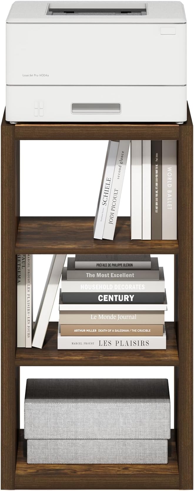 Furinno Cubicle Book Shelf, 3-Cube Bookshelf, Extra Thick Frame Horizontally & Vertically Reversible Bookcase with Open Back,
