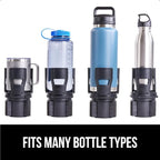 GORILLA GRIP Patent Pending Adjustable Car Cup Holder Expander, 2 PK, Keeps Water Bottle Secure, Expands to Fit 18 to 48 oz B