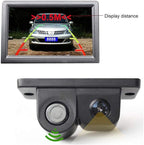 PolarLander Car Rear View Camera 2In1 Design Camera Parking Sensor Kit Auto Reversing Rearview Backup Parking Radar 170 Degre