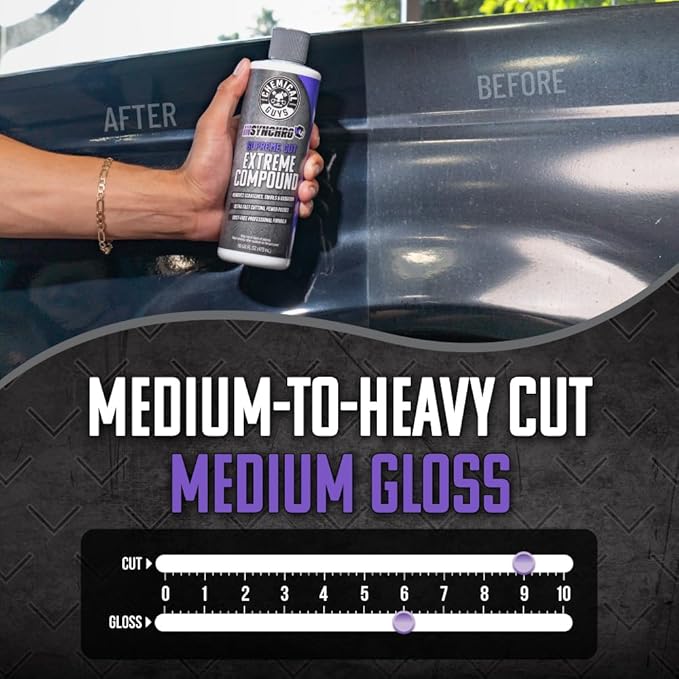 Chemical Guys Insynchro Supreme Extreme Compound - Professional Ultra Heavy Cut Compound for Paint Defects, Scratches, and Swirls - High Gloss Correction for Cars, Trucks, SUVs, and More