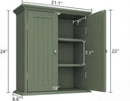 ChooChoo Bathroom Wall Cabinet, Over The Toilet Space Saver Storage Cabinet, Medicine Cabinet with 2 Door and Adjustable Shel