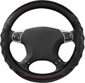 Yourkar Car Steering Wheel Cover, 15 Inch Leather Round Comfy Grip Steering Wheel Protector, Anti-Slip Steering Wheel Cover w