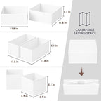 Criusia 6 Pack Clothes Drawer Organizer, Fabric Foldable Closet Dresser Drawer Organizer for Clothing, Bra Sock Underwear Dra