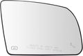 TRQ Passenger Side Mirror Glass Heated Compatible with 2014-2018 Tundra with Blind Spot Indicator
