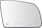 TRQ Passenger Side Mirror Glass Heated Compatible with 2014-2018 Tundra with Blind Spot Indicator
