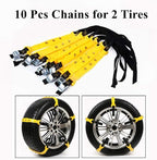 Snow Chains for SUV Car Anti Slip Adjustable Universal Emergency Thickening Anti Skid Tire Chain,Winter Driving Security Chai