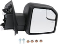 JDMSPEED Passenger Side View Mirror Power Heated LED Signal Textured Black Right Compatible with 2015-2020 Ford F150 With Bli