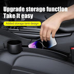 Car Seat Seat Filler 2-Piece Set to Fill the Void Between Seat Seat Blocker to Prevent Items from Drop, 4-in-1 Multifunctional Water Cup Holder Hook Large Capacity Storage Universal SUV Sedan Truck