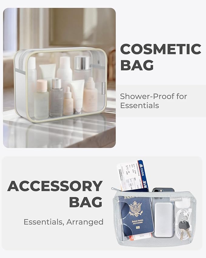 Percover Compression Packing Cubes 10-Piece Set, Packing Cubes Compression for Travel with Toiletry Bag, Laundry Bag & Shoe B