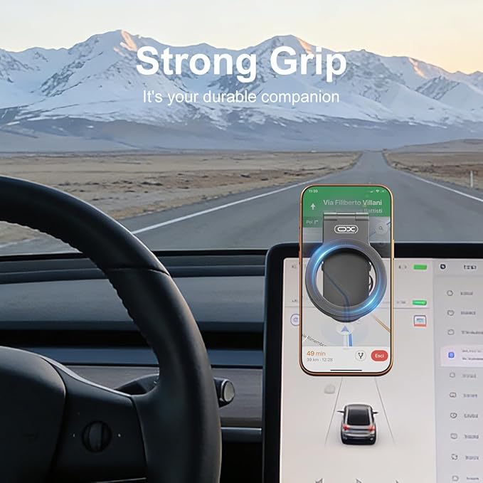 Magnetic Phone Holder for Car,Strong Non-Slip Car Phone Mount, Hands-Free Navigation for Car,Phone Holder for Car/Desk, Compatible with iPhone/Samsung and All Smartphones
